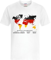 Weltmeister Deutschland 1954 1974 1990 2014 WM T-Shirt Trikot Shirt Tasse