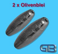 2 x Olivenblei Inliner 4,6,8,10,12,15,20,30g Durchlaufblei Blei Angelblei.