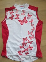 Pearl Izumi Damen Radtrikot Gr. XL 40 Fahrradtrikot ohne Arm Schmetterlinge