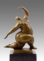 MODERN ART Künstler AKT Bronze XXL TÄNZERIN signiert MILO