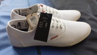 NEU Jack & Jones Schuhe Größe 40 JJ Spider Canvas 12103539 Weiß Herren 