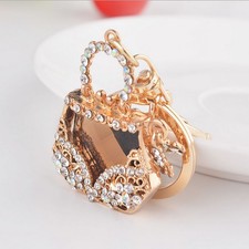 Crystal Handbag Keyring Rhinestone Charm Pendant Keychain Key Chain Bag Gift New