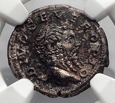 Divus SEPTIMIUS SEVERUS 211AD Rome CONSECRATIO Silver Roman Coin NGC VF i59959