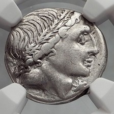 Roman Republic 109BC Rome ATHENS King Gemini Ancient Silver Coin NGC i60093