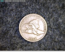 1857 Flying Eagle Cent Penny # 7466