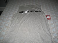 BOYS NIKE AIR JORDAN MUSCLE VEST TANK SIZE L LARGE 12/13  NWT  GRAY