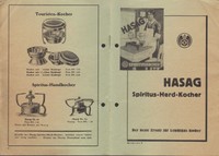 LEIPZIG, Prospekt 1935, Hugo Schneider AG HASAG Spiritus-Gas-Kocher