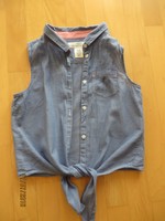  sehr schöne H&M Bluse in blau Gr. 146 wie Neu