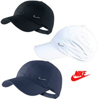 NIKE Basecap METAL SWOOSH Cap Hut verstellbare Kappe Mütze weiss blau schwarz
