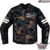 ICON CAMOUFLAGE MOTORRAD JACKE CAMO CHOPPER HARLEY STREETFIGHTER SUPERDUTY L XL