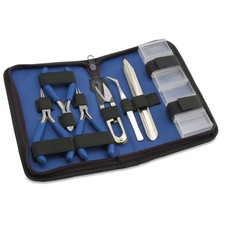 Jewelry Making Beading 7pcs Maker Art Craft Hand Tools w/ Organizer Pouch New