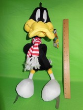 *Rare* Huge 21" Christmas Ice Skating Daffy Duck Looney Tune Sugarloaf Nen Plush