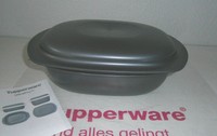 Tupperware neu Backofengeschirr, UltraPro 2,0-l-Kasserolle, oval, anthrazit OVP