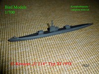 U-Kreuzer U 114  Typ XI  1938      1/700 Bird Models Resinbausatz / resin kit