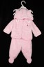 GAP baby girl pink plush COAT JACKET outfit outwear + PANTS 6 Months