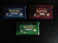 Game Boy Advance Pokemon 3 Game Bundle Sapphire Ruby Emerald 