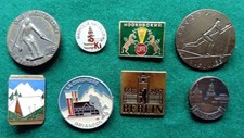 8 more assorted European ski pin badges