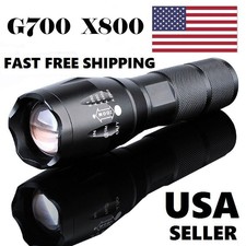 G700 X800 5000LM T6 LED Zoom Flashlight Tactical Torch Zoom Lamp Super Light
