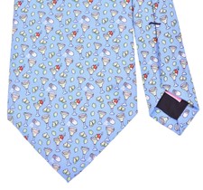 Vineyard Vines Blue Foulard Twill SALTED RIM MARTINI LIME TWIST Motif Silk Tie