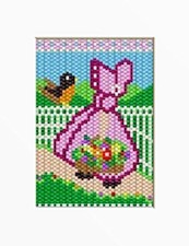 Spring Sunbonnet Girl Beaded Banner Pattern