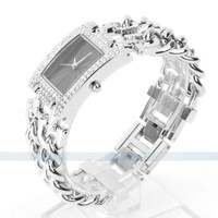 Original G&D Damen uhr Silber Armbanduhr Uhren Kette Edelstahl Armband NEU