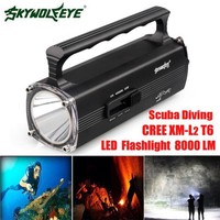 8000LM CREE XM-L2 T6 LED Scuba Diving Underwater Taschenlampen Torch Wasserdicht