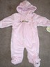 NWT CLASSIC POOH Baby Girl Winnie the Pooh Pink Fleece Pram w/Hood & Ears, 6 Mos