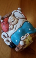 'Cradle' Gorgeous Hand Painted Stoneware Woodlander Character
