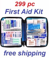 299 pc First Aid Kit Emergency Bag Home Car Outdoor American Red Cross Guide Set