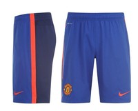 Nike Manchester United Away 3rd Shorts 2014 2015 alle Größen Blau Rot Neu