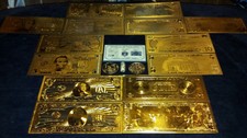 ~10Pc.Lot-Gold$100,50,20, 10,5,2,1Banknotes/Gold Coin/Flake&.Silver Bar Free Ship