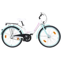 24 Zoll Galano Mädchenrad Jugendrad Cityrad Mädchenfahrrad WEIß GRÜN *** NEU ***