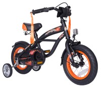 bike*star 30.5cm (12 Zoll) Kinder-Fahrrad Cruiser - Schwarz (matt)