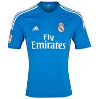 ADIDAS REAL HEMD T-SHIRT OFFIZIELLE REAL MADRID ZWEITE BLAU PVP IN / AUF / IM