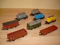 8 Stück Piko H0 Güterwagen   neuwertig    DC Gleichstrom