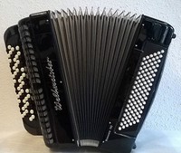 WELTMEISTER Romance 703 Knopf-Akkordeon schwarz C-Griff mit Koffer 