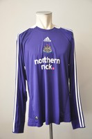2008-09 Newcastle United Trikot Gr. L Adidas Northern Rock Purple vintage Jersey