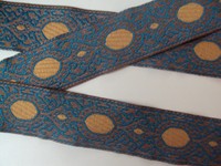 Traumschöne Borte,Medallion,Hellbraun,Petrol,Caramell,24mm,lfm