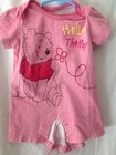 Disney Winnie the Pooh girls one piece romper 6-9 mo pink 100% cotton short sl