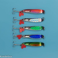 5 Meerforellenblinker,Rapfenblei 34 g,Wolfsbarsch,Seebarsch,Blinker