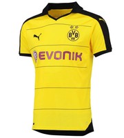 Puma BVB Borussia Dortmund Kinder Heim Trikot 2015/2016 schwarz/gelb Gr.128-176