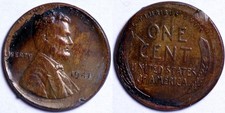 1941 Lincoln Cent - Off center error