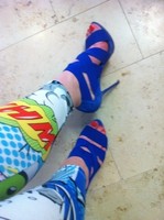 Highheels Plateau Knallblau Sexy Party Zara