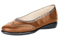 Best Connections BC Ballerinas 37 LEDER Cognac Braun Taupe Komfort Slipper NEU