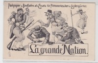 71007 Propaganda Ak "La grande Nation" Satire Frankreich Soldaten Militär 1914