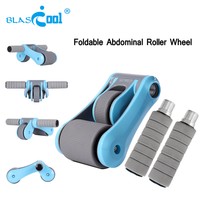 Bauchtrainer-Roller AB-Wheel Bauchmuskeltrainer mit Fitnessmatte Tragbar DE NEU