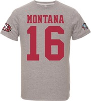 NFL Football T-Shirt SUPERBOWL Champion SAN FRANCISCO 49ers Joe Montana #16 grau