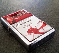  Liebesgeschenke Herz Liebe Feuerzeug auch mit Gravur vom Text oder Foto möglich
