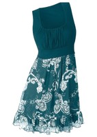 Shirtkleid Gr. 40/42 Petrol Damen-Kleid Mini Abendkleid Cocktailkleid Neu