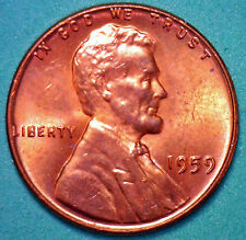 1959 Lincoln Memorial One Cent Coin Copper Uncirculated Penny #R